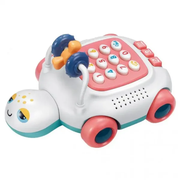 Telefono per bambini a forma di tartaruga musicale e luminosa, disponibile in due varianti, 20 cm immagine 2