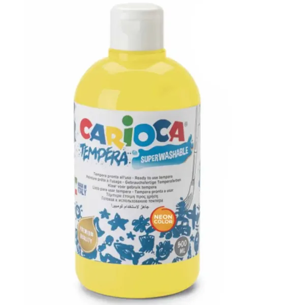 Tempera color giallo neon 500ml - Carioca immagine 1