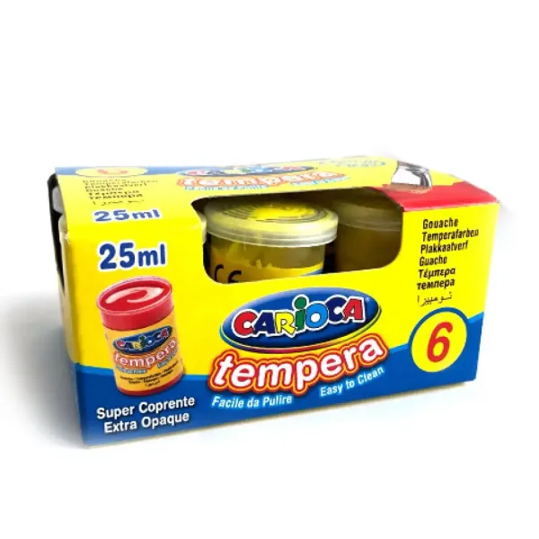Tempera giallo limone in barattolo 6x35 gr - Carioca immagine 2