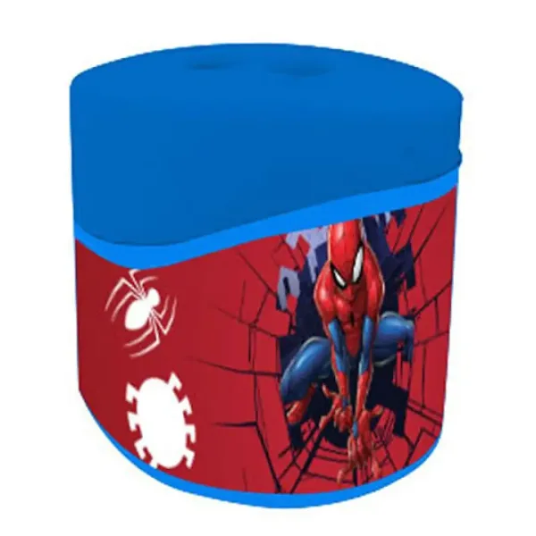 Temperino a due fori con contenitore in plastica degli Avengers con motivo di Spider-Man immagine 2