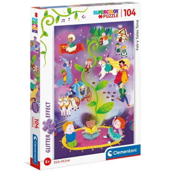 Tempo di fiaba Supercolor puzzle con glitter 104 pezzi - Clementoni immagine 1