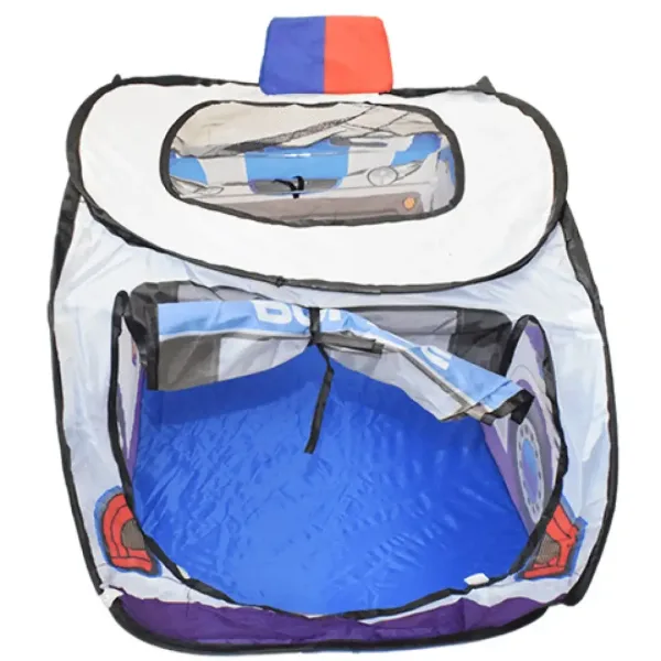 Tenda da gioco a forma di auto della polizia con finestre a rete 99x50x50cm immagine 4