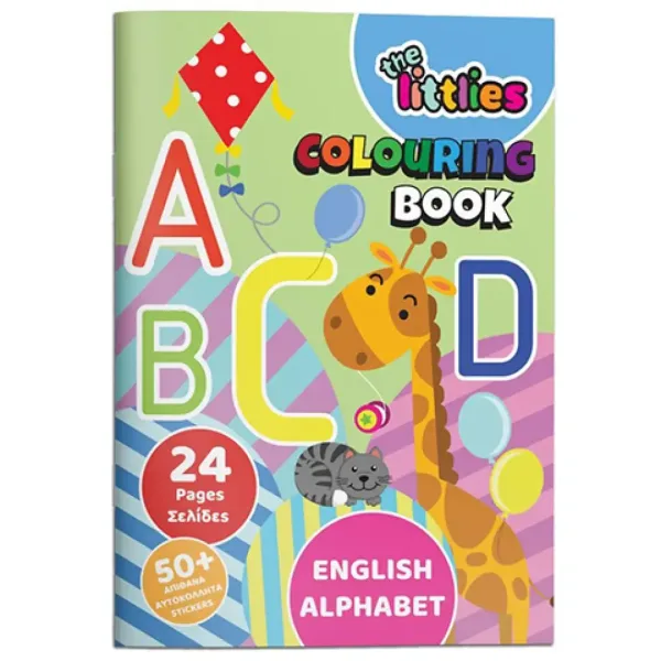 The Littlies: ABC da colorare 24 pagine con 50 adesivi A4 immagine 1