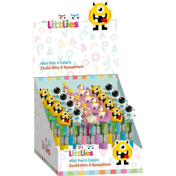 The Littlies: Mini penna a sfera 4 colori, vari tipi, 1 pezzo immagine 1