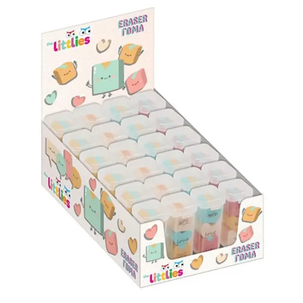 The Littlies: Set di 3 gomme colorate immagine 1
