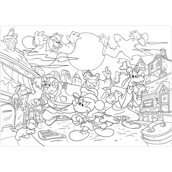 Topo Gigio - Il detective 2 in 1 puzzle e colorabile da 108 pezzi 50x35 cm - Lisciani immagine 3