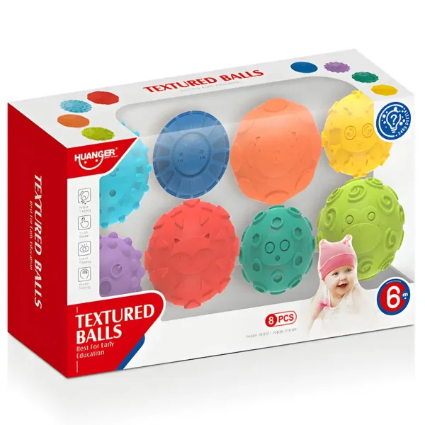 Touchball: Set di 8 palline per lo sviluppo del tatto immagine 3