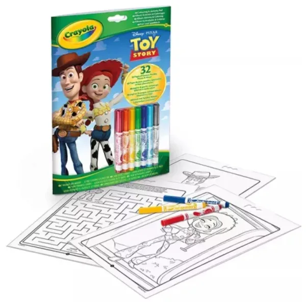 Toy Story 5: Libro da colorare e quaderno di attività con pennarelli inclusi immagine 1