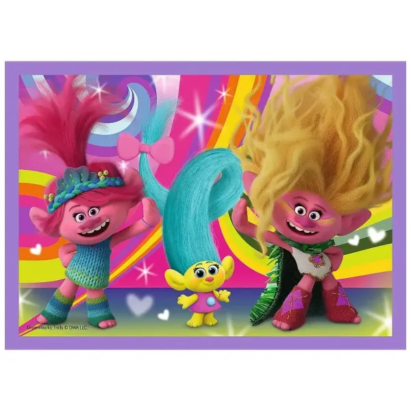 Trolls 3: Set di puzzle 4 in 1 - Trefl immagine 5