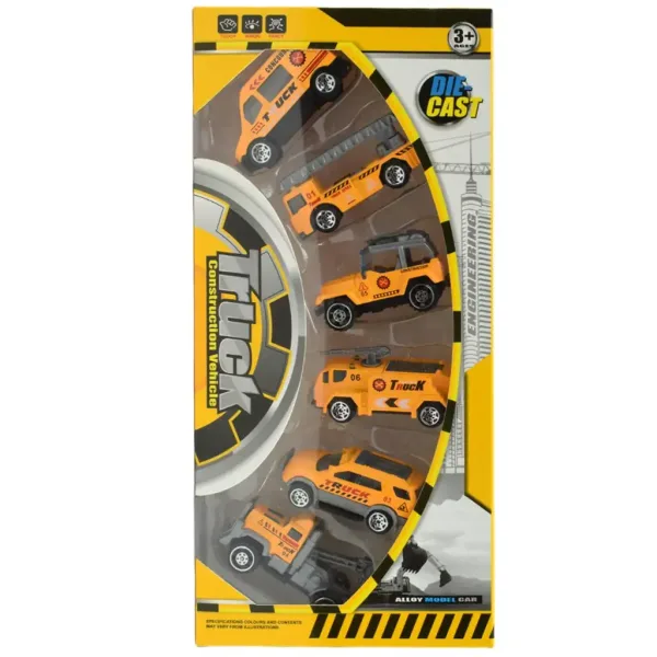 Truck Team: set di 6 mini veicoli da costruzione 1/64 immagine 2