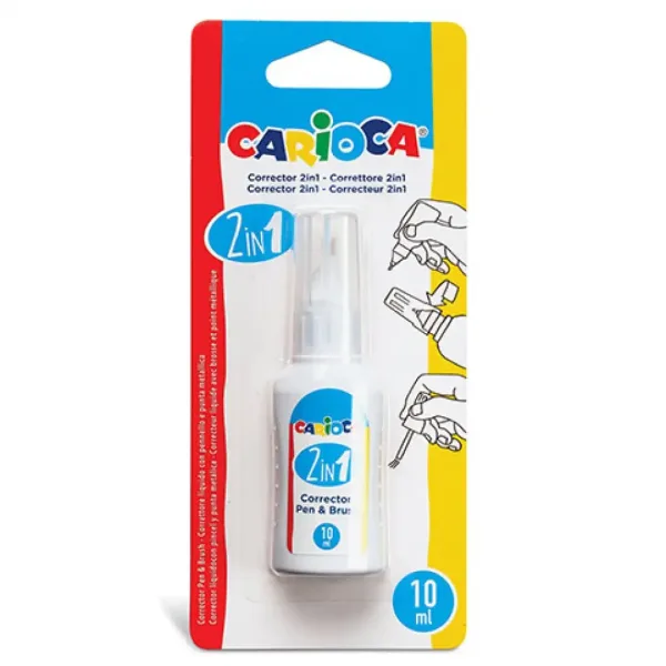 Tubetto correttore 2 in 1 da 10 ml - Carioca immagine 1