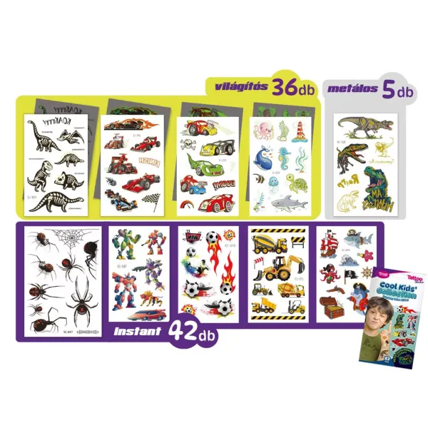 TyToo: Set di Tatuaggi Adesivi Collezione Cool Kids immagine 2
