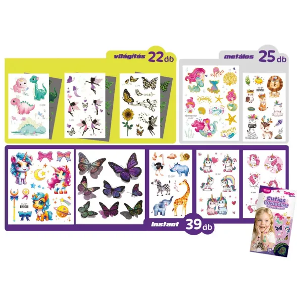 TyToo: Set di Tatuaggi Adesivi Cuties & Beauties immagine 2