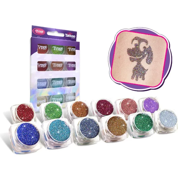 TyToo: Set di glitter multicolore assortito 12x2,5 ml immagine 2