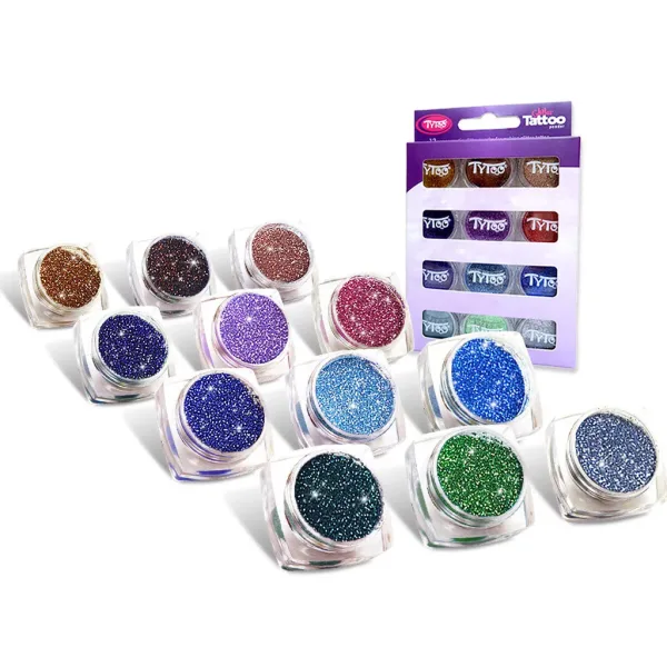 TyToo: Set di polveri glitter colorate aggiuntive 12 x 2,5 ml immagine 2