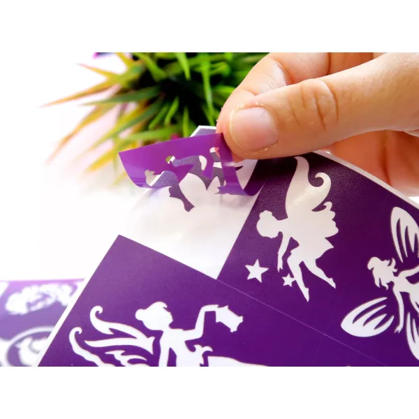 TyToo: Set di stencil per tatuaggi glitterati fate e principesse, 22 pezzi immagine 3