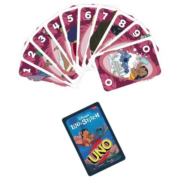 UNO: Gioco di carte Disney Lilo e Stitch - Mattel immagine 3