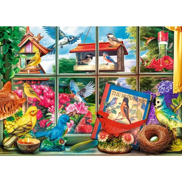 Uccelli dietro la finestra puzzle da 1000 pezzi Premium plus quality - Trefl immagine 2