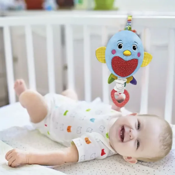 Uccellino di peluche musicale a carica - Clementoni baby immagine 3