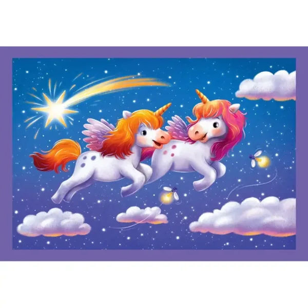 Un giorno con gli unicorni 4 in 1 puzzle - Clementoni immagine 4