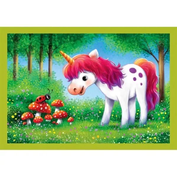 Un giorno con gli unicorni 4 in 1 puzzle - Clementoni immagine 5