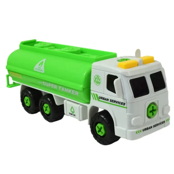Urban Services: Camion cisterna smontabile con attrezzi e suoni 20cm immagine 3