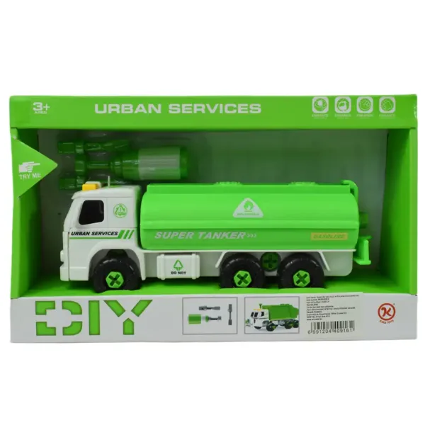 Urban Services: Camion cisterna smontabile con attrezzi e suoni 20cm immagine 8
