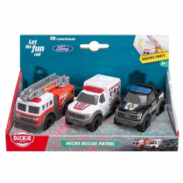 Veicoli di soccorso in miniatura in diverse versioni 1/64 - Dickie Toys immagine 1