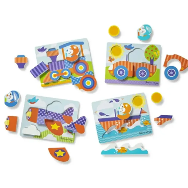 Veicoli puzzle gigante in legno - Melissa & Doug immagine 3