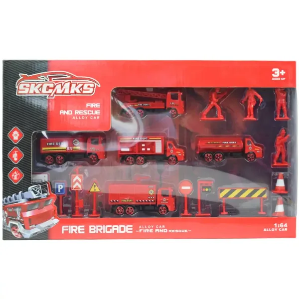 Vigili del Fuoco: Set di camion dei pompieri con accessori immagine 4
