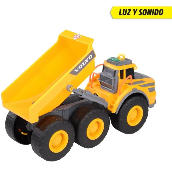 Volvo dumper con effetti luminosi e sonori 23cm - Dickie Toys immagine 3
