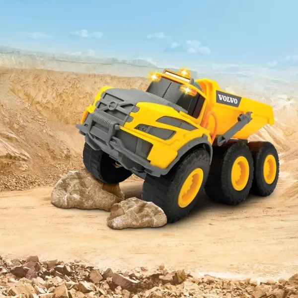 Volvo dumper con effetti luminosi e sonori 23cm - Dickie Toys immagine 5
