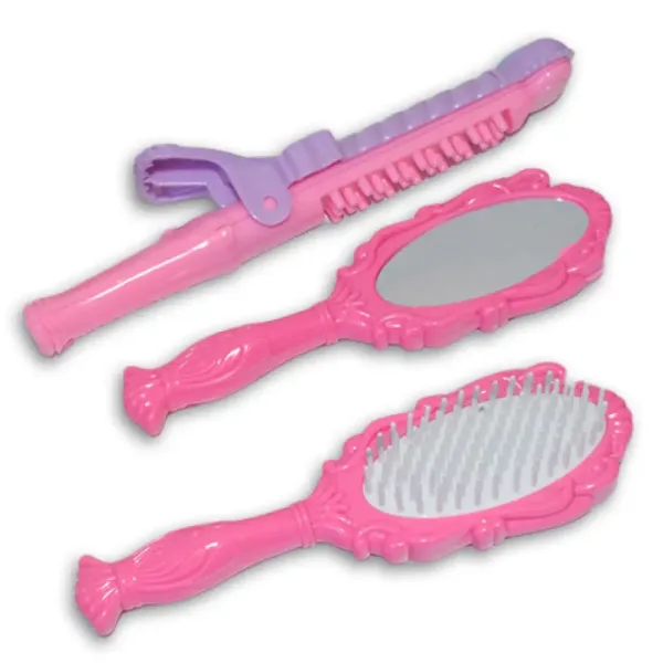 Vouge Girl - Set di bellezza rosa da 9 pezzi con palette di trucco, asciugacapelli e accessori immagine 4
