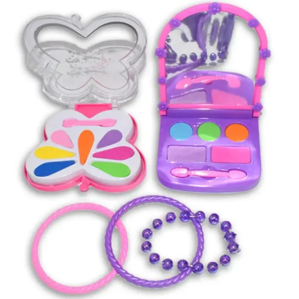Vouge Girl - Set di bellezza rosa da 9 pezzi con palette di trucco, asciugacapelli e accessori immagine 5