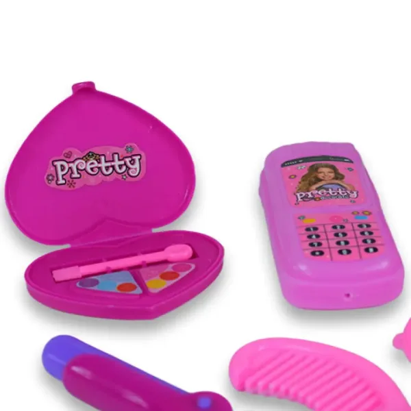 Vouge Girl: set di bellezza in 10 pezzi con scarpe, telefono e accessori per parrucchiere immagine 4