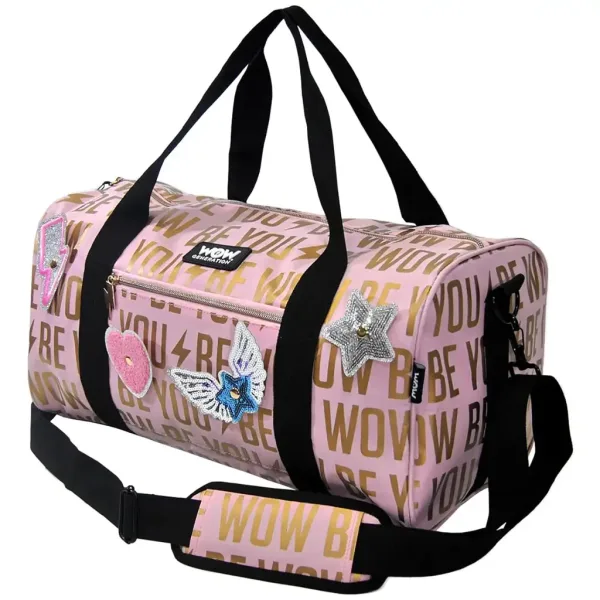 WOW Generation: Borsa sportiva rosa-oro con adesivi 43cm immagine 1