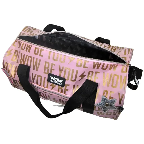WOW Generation: Borsa sportiva rosa-oro con adesivi 43cm immagine 2