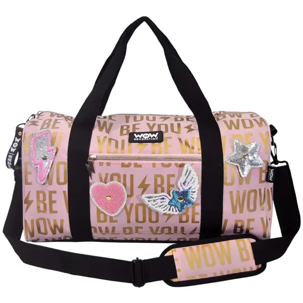 WOW Generation: Borsa sportiva rosa-oro con adesivi 43cm immagine 3