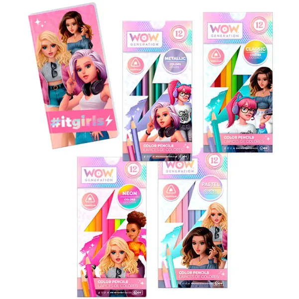 WOW Generation: set di 48 matite colorate con quaderno di appunti immagine 1