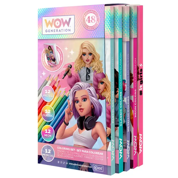WOW Generation: set di 48 matite colorate con quaderno di appunti immagine 2