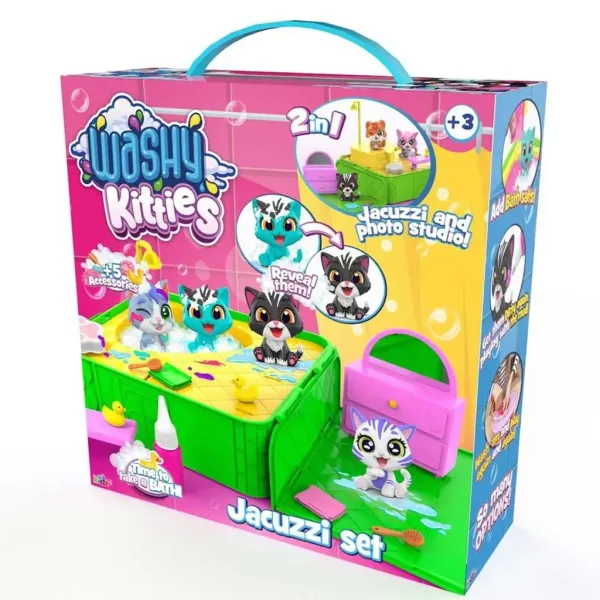 Washy Friends: Gattini da bagno Color Reveal con jacuzzi e accessori immagine 1