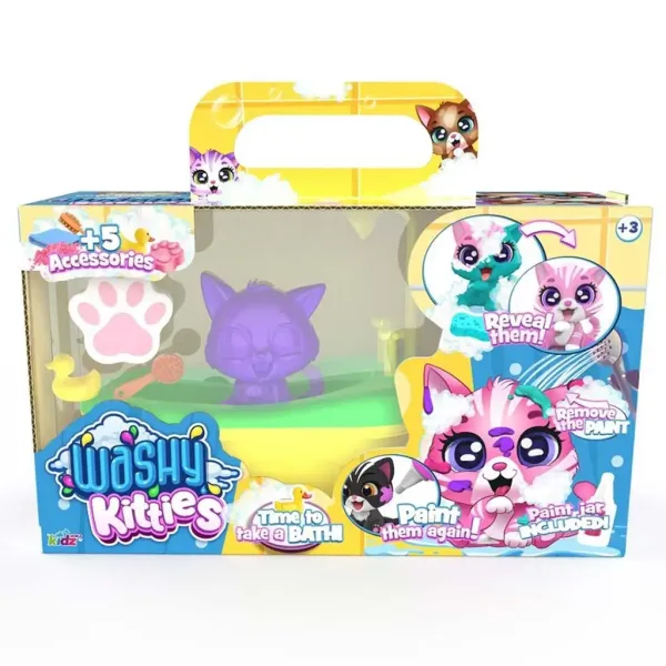 Washy Friends: Gattini da bagno Color Reveal con vasca e accessori - Pinki immagine 1