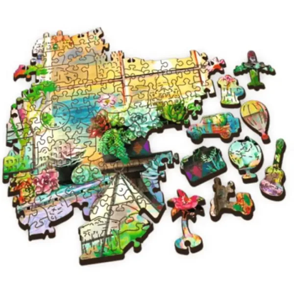 Wood Craft: Casa vacanze sulla spiaggia puzzle in legno 500+1 pezzi - Trefl immagine 3