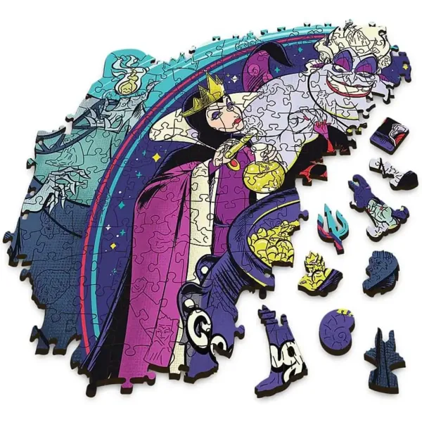 Wood Craft: Cattivi Disney puzzle premium in legno 500+5 pezzi - Trefl immagine 2
