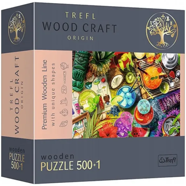 Wood Craft: Cocktail colorati puzzle in legno 500+1 pezzi - Trefl immagine 1