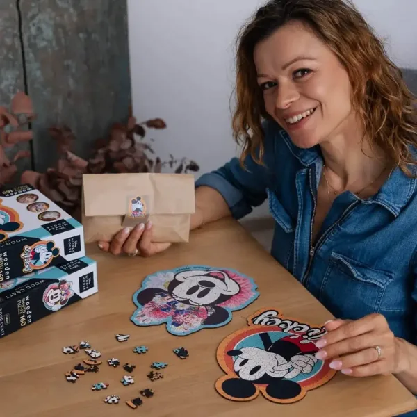Wood Craft: Disney - Topolino retrò puzzle in legno premium da 160 pezzi - Trefl immagine 3