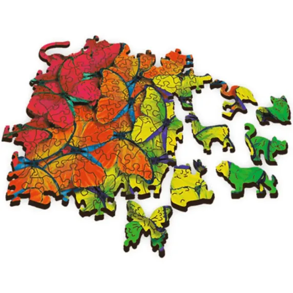 Wood Craft: Farfalle arcobaleno puzzle in legno 500+1 pezzi - Trefl immagine 3
