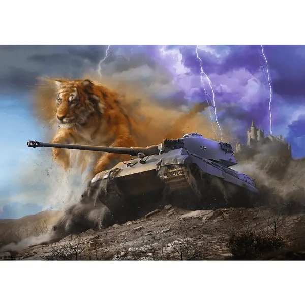 World of Tanks Tiger II 1000 pezzi puzzle Premium plus quality - Trefl immagine 2