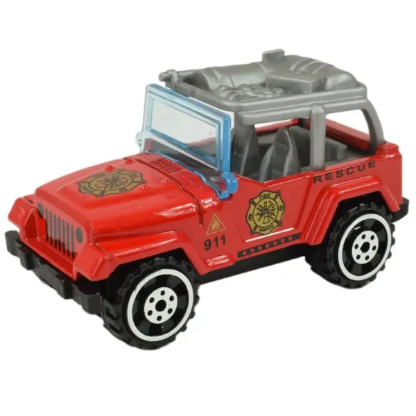 World of Trucks: Macchinina dei pompieri in diverse varianti 7cm immagine 4