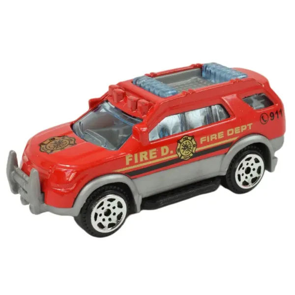 World of Trucks: Macchinina dei pompieri in diverse varianti 7cm immagine 5
